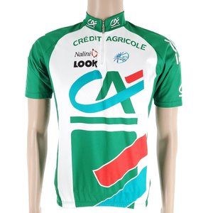 Nalini Men Cycling Jersey Credit Agricole Look Green White Size 4 - L - Italy